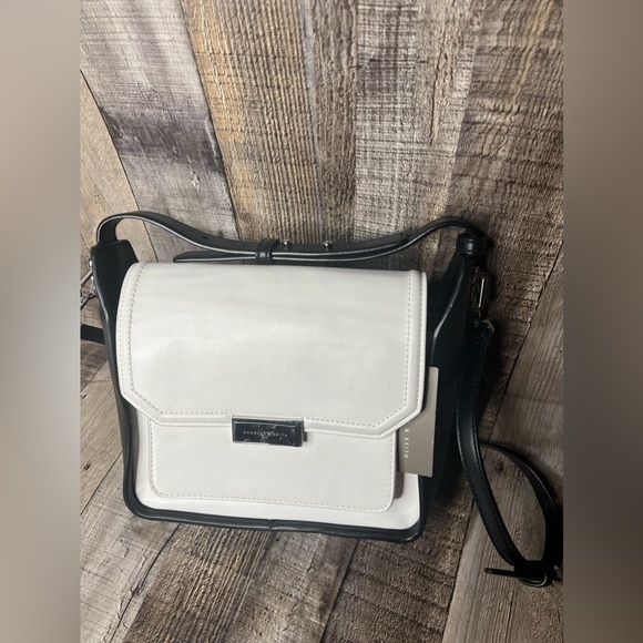Charles & Keith black white vegan leather Crossbody bag - Picture 12 of 16